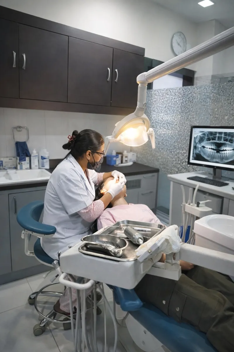 Treatment in progress inside Sanjeevani Dental Clinic, Dimapur